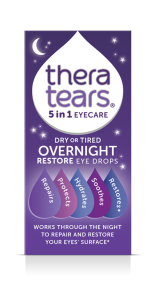 TheraTears Overnight Restore Eye Drops: repairs, protects, hydrates, soothes, restores. Night time eye care.