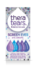 TheraTears Screen Eyes Drops relieve strain, irritation, and dryness from screen use. Contact lens friendly.