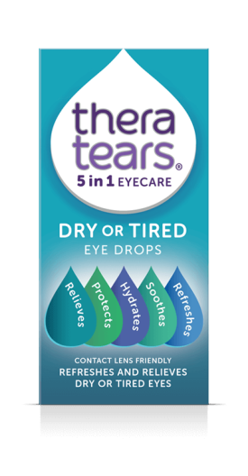 TheraTears Dry or Tired Eye Drops: relieves, protects, hydrates, soothes, and refreshes. Contact lens friendly.